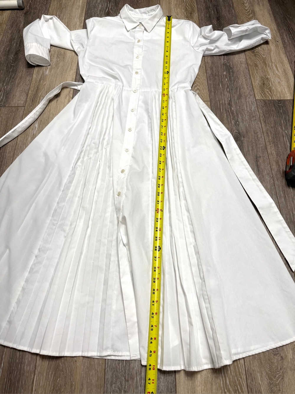 Banana Republic White Midi Shirt Dress - Picture 6 of 7